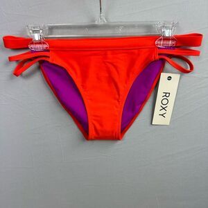 Roxy Hot Shot Bikini Bottom Women’s Small Orange Hip Straps